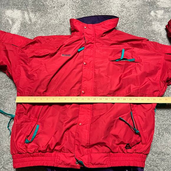 Vintage Columbia Coat Mens Large Skidaddle 3-in-1 Ski Jacket Red Winter - Picture 6 of 11